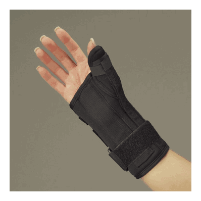 Thumb/Wrist splint, large 8", foam, right