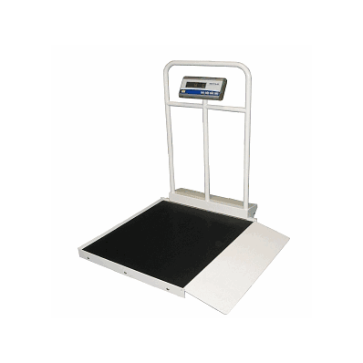 Tilt & Roll Wheelchair Scale With Handrail -