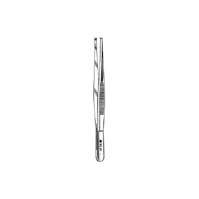 Tissue Forceps Tweezer Type Straight 4-1/2 In