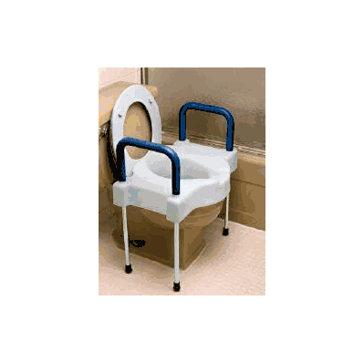 Toilet Seat, Raised W/Arms - - Maddak