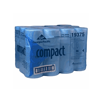 Toilet Tissue Compact Coreless Roll White 4" X 4. "