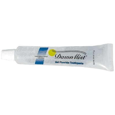 Toothpaste, 0.6 oz Tube, Laminated tube