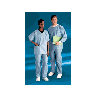 Top, Scrub, Blue, X-large, Disposable - Medli