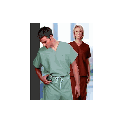 Top, Scrub StafF Unisex Ciel Blu 5xlg - - Fa