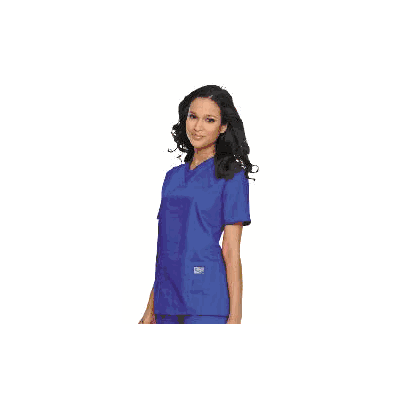Top, StafF Scrub V-neck Tunic Ceil Med - - L