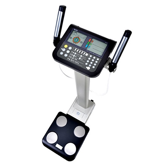 Total Body Composition Analyzer, Black, LCD Display , Stand On, 600 lbs