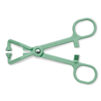Towel Clamp, Angled Towel, 4.75" Oblong Tip, Light Green