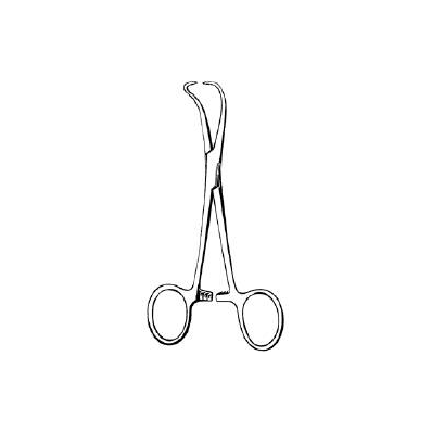 Towel Forceps Backhaus Scissor Type Curved 3-