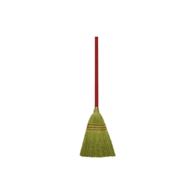 Toy Broom Red - Broom, LobBy Corn Husk (12/Dz
