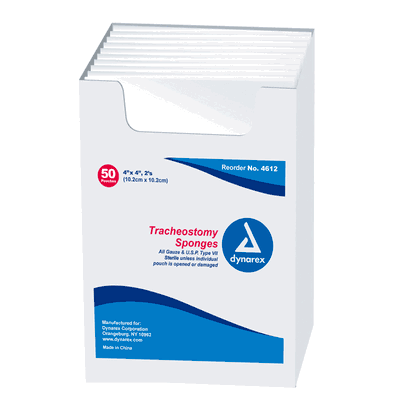 Tracheostomy Sponge 4x4 12 Ply, Sterile 2 pie