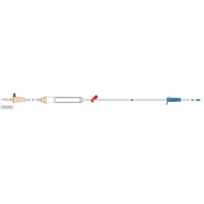 Transfusion Set, valve-vented spike, 200 micron filter