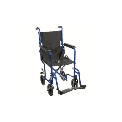 Transport Chair Aluminum 300 Lbs. Black - Cha