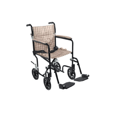 Transport Chair Aluminum 300 Lbs. Padded Arms