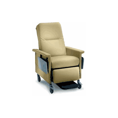 Transport Recliner, 300 Lbs, 18" x 22-1/2" x 22-1/2", color: Natural