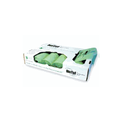 Trash Bag Biotuf Light Green 30 Gallon 30 X