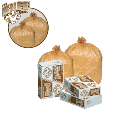 Trash Bags, 40"x46" 40-45 Gallon, 1.10 mil BUFF BAG