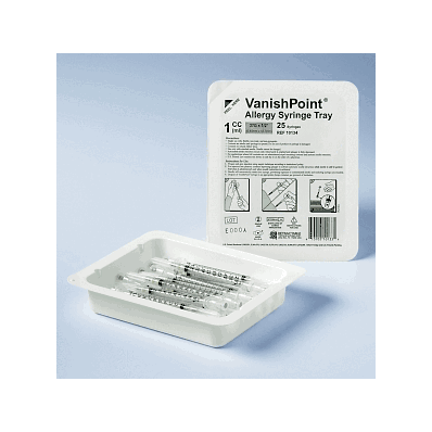 Tray, Allergy Syr 1ml Vanishpoint 27x1/2" - M