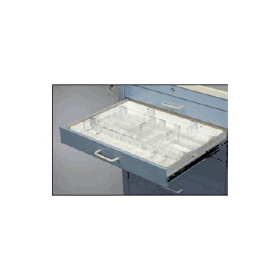 Tray, Crash Cart - Tray, 3" W/Flex Dvdrs & Am