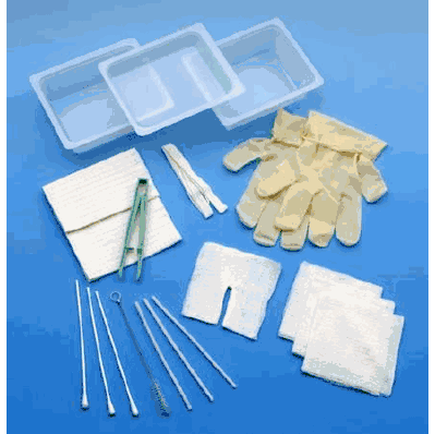Tray, Trach Care, Clean, W/Gloves