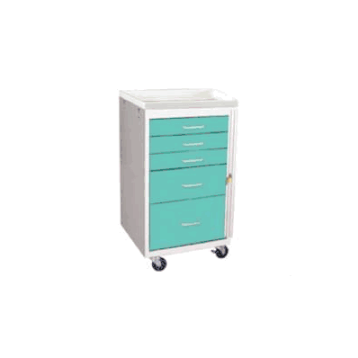 Treatment Cart 18-1/2 X 34 X 18 Inch 5 Drawer