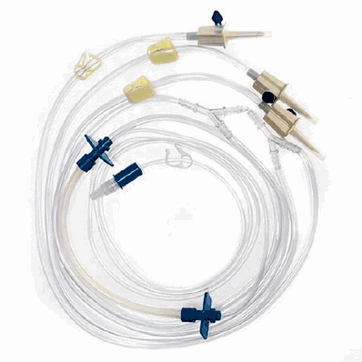 Trifurcated Transfer Set, Three Large Volume Intake Tubing