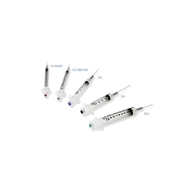 Tuberculin Syringe with Needle, 25 Ga x 1 mL