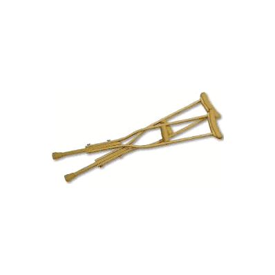 Underarm Crutch Wood Adult, Medium 275 Lbs -