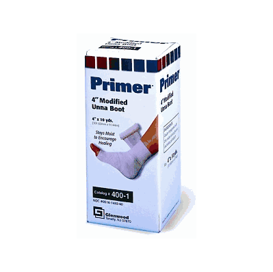 Unna Boot, Primer, W / Calamine, 4"X10yd, Gov