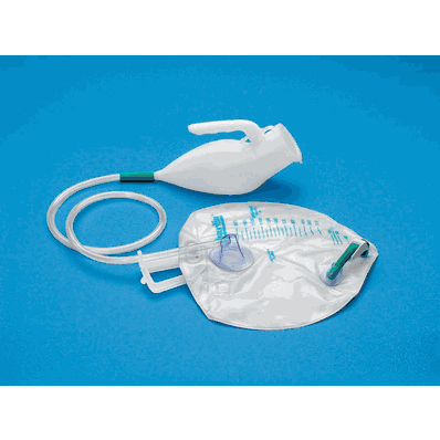 Urinal, Advantage, Std W/Lid, Drain Bag - Med