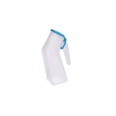 URINAL, AUTOCLAVABLE, W/BLUE LID