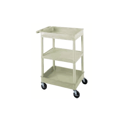 Utility Cart 18 X 24 X 38 Inch 3 Shelves Blac