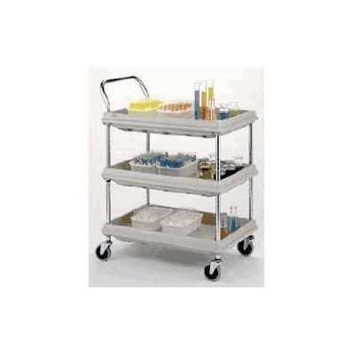 Utility Cart 24 X 36 X 39 Inch 2 Shelves Grey