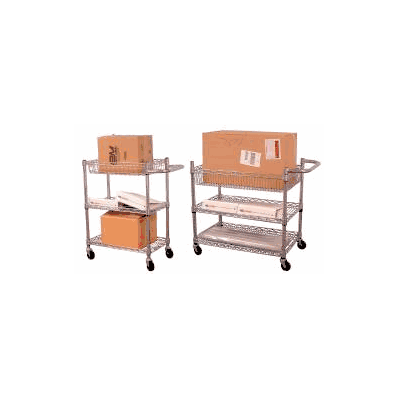 Utility Cart Chrome Wire 24 X 14 X 32 Inch 3