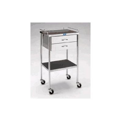 Utility Table, 16" X 20" X 34", 2 Drawers / 1 Shelf