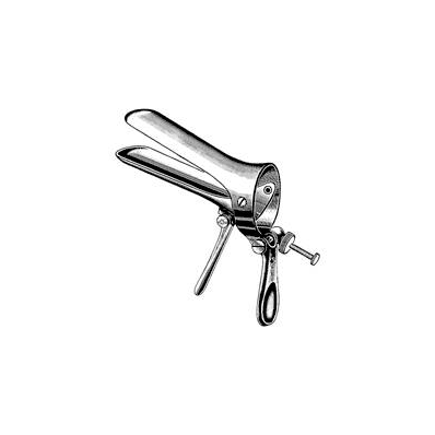 Vaginal Speculum Cusco, Medium 3-1/3" x 1-1/3" Double Blade Duckbill