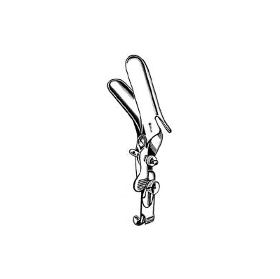 Vaginal Speculum Freeway-Graves, Medium 1-1/4" x 4" Right Side Open Angled Up 45 Degree