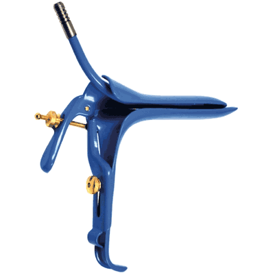 Vaginal Speculum Graves, 0.75" x 3" Small with PSE Tube, Blue