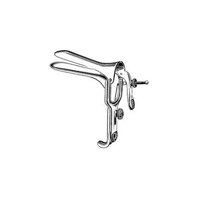 Vaginal Speculum Graves, Medium 4 x 1-1/4" Double Blade Duckbill, Office Grade
