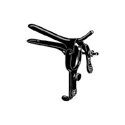 Vaginal Speculum Pederson, Small 1/2" x 3" with PSE Tube, color Black