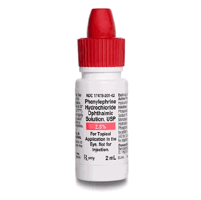 Vasoconstrictor, 2 mL Ophthalmic, 2.5% Phenylephrine