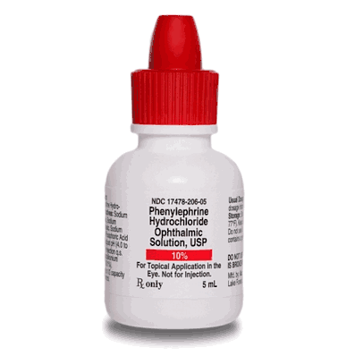 Vasoconstrictor, 5 mL Ophthalmic, 10% Phenylephrine