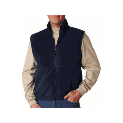 Vest, Fleece, Zip, Navy, Mens, 4xl - Medline