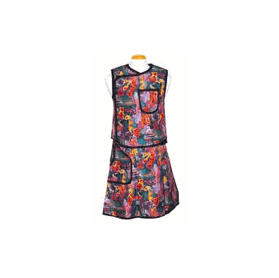 Vest-skirt Set, Lead True Lite Fml Lg #6 Burg
