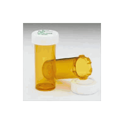 Vial, Rx Chld Resist Plas Amber 8dram (385/Cs