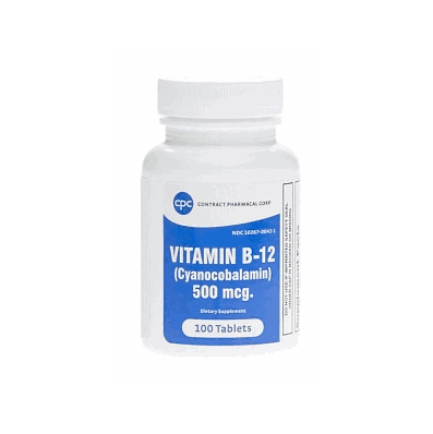 Vit B-12 500mcg Tab 100/Bt - Medline
