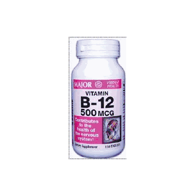 Vitamin B-12 Supplement 500 Mg Tablet 130 Per