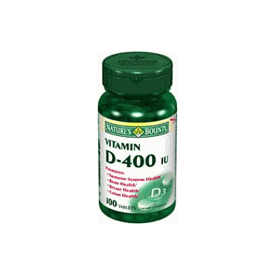 Vitamin D Supplement Nature's Bounty 400 Iu T