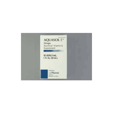 Vitamin E Supplement Aquasol E 15 Iu / 0.3 M