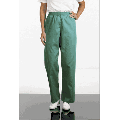Waist Slacks, Jade, Women, Multi-Stitched Elastic