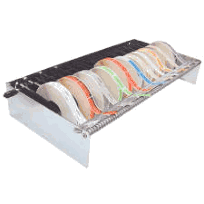 Wall Mount Label Dispenser, Holds up to 11 of 1/2" roll labels